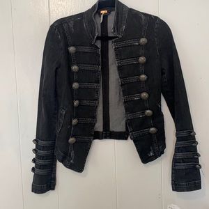 Free people denim military jacket